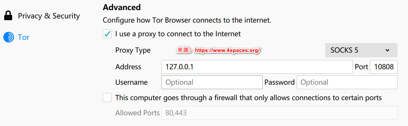 tor browser setting 1