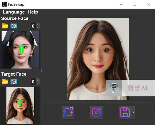 AI FaceSwap:智能AI换脸工具 照片换脸-创世AI